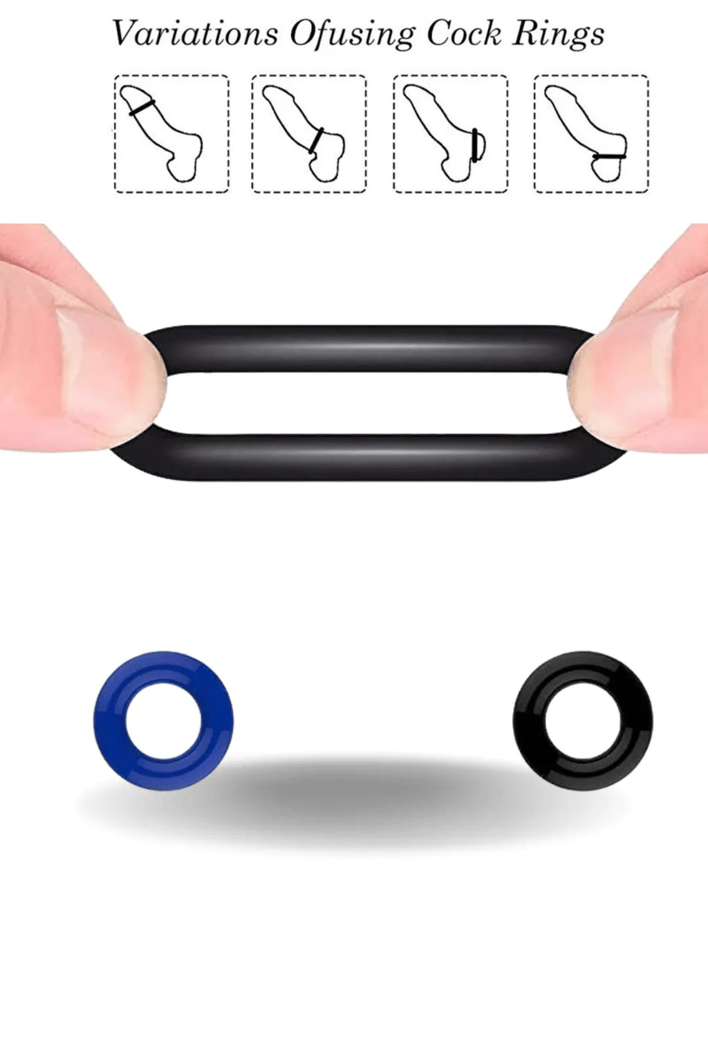 Black-and-blue-silicone-cock-rings-with-variations-shown